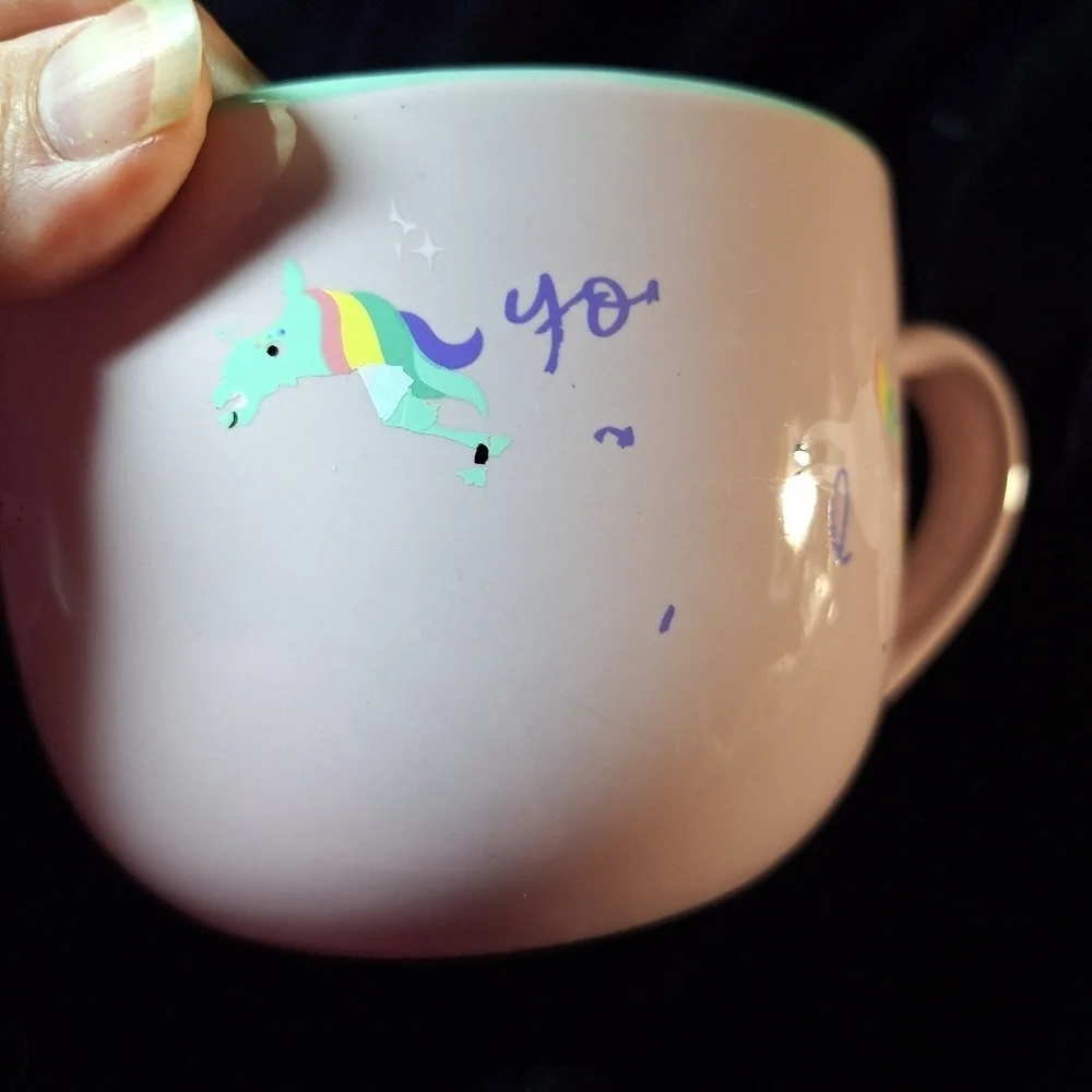 Eccolo Green and White Coffee Mug